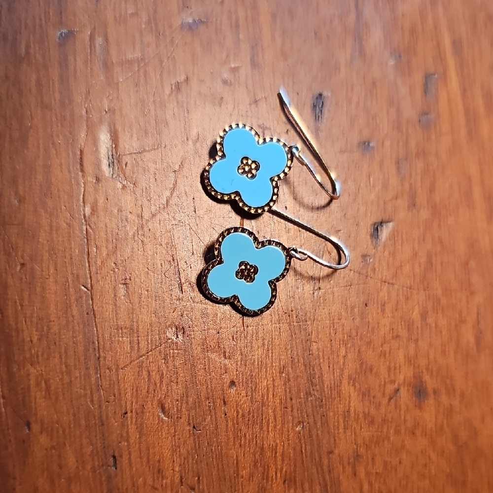 Ross-Simons Turquoise Quatrefoil Earrings